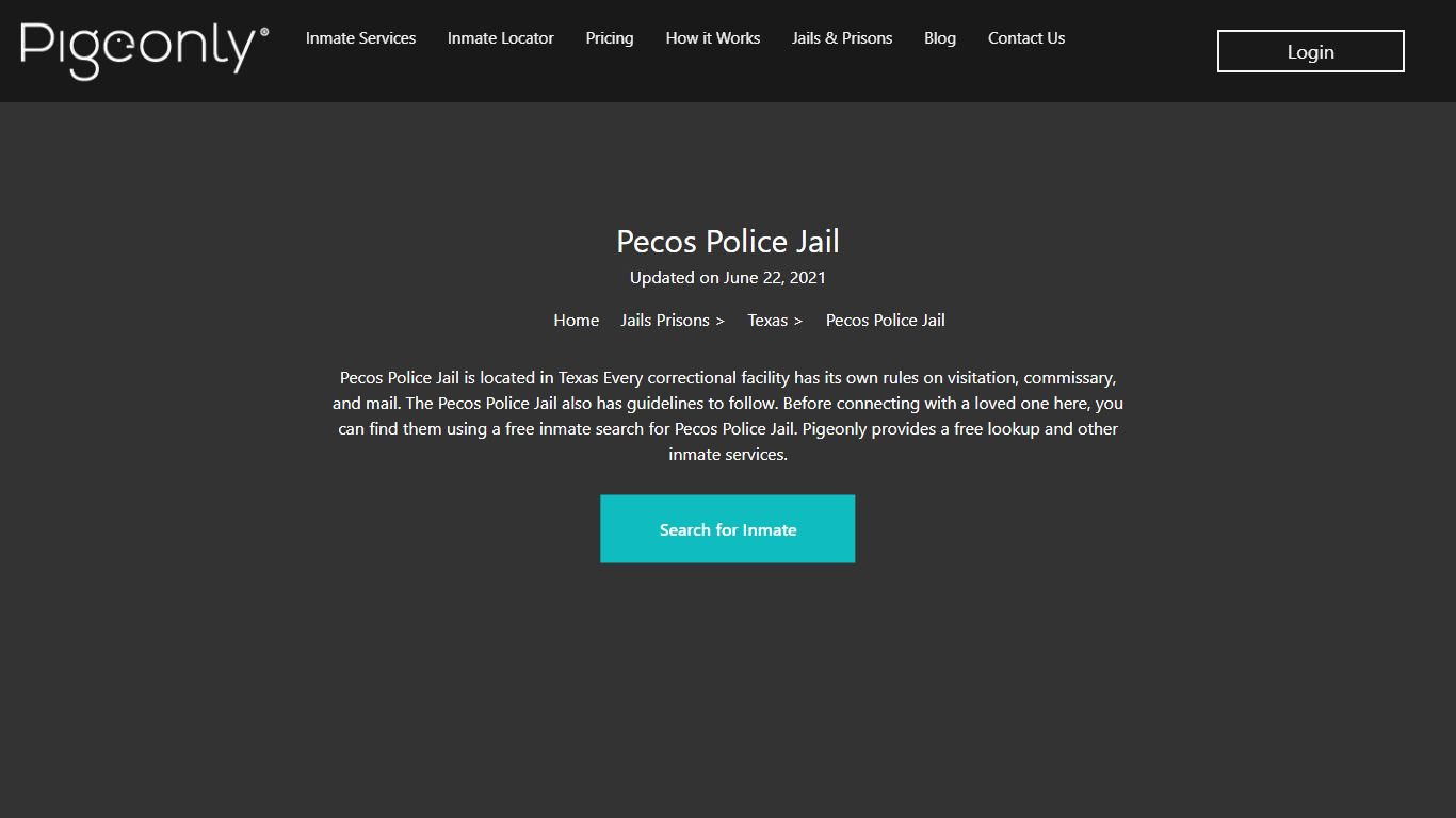 Pecos Police Jail Inmate Search | Texas